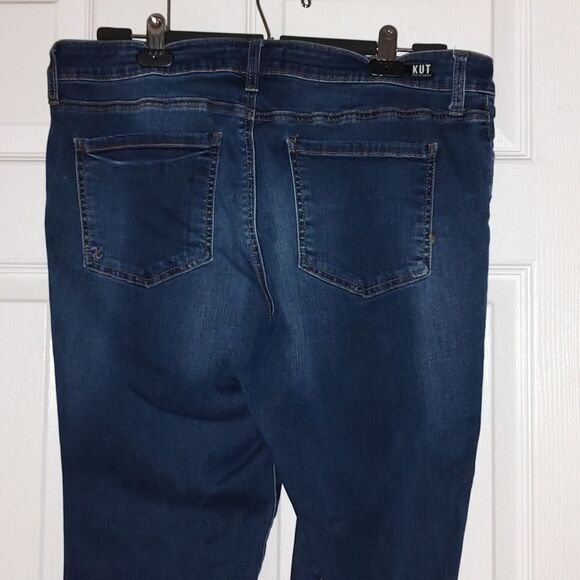 KUT from the Kloth Donna High Rise Ankle Skinny Jeans Sz 14 - Picture 6 of 10